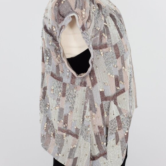 Giorgio Armani Black Label jacket sz S / M couture embellished jacket silver 12k - Picture 7 of 14